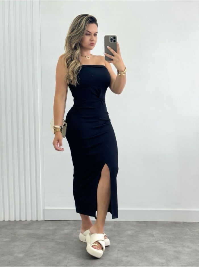 Vestido Tomara que Caia Preto